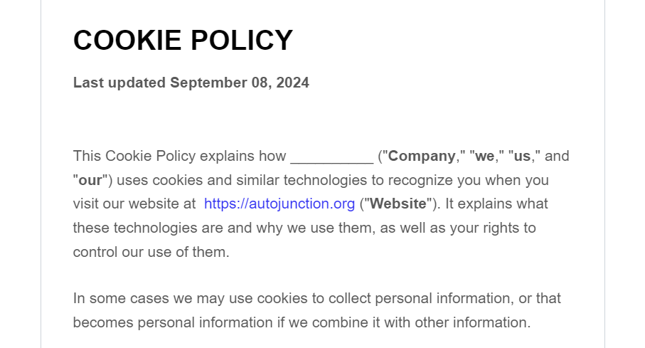 Cookies Policy